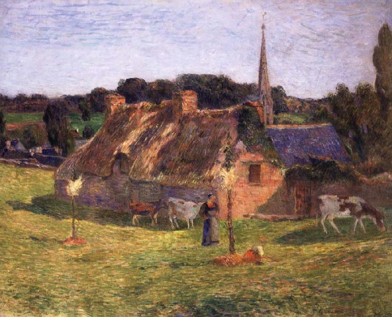 Paul Gauguin The Field of Lolichon and the Church of Pont-Aven